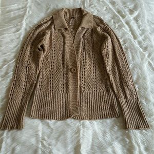Free People Knitted Crochet Cardigan Jacket